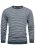 INDICODE JEANS Trui ‘Manfred’  donkerblauw / wit