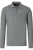Redmond Casual Poloshirt lange mouw grijs, Effen