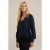 We Fashion Wrap Cardigan Navy Blue