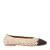Inuovo raffia ballerina’s beige/zwart