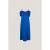 Jansen Amsterdam Fiore v535 jersey solid spaghetti dress ruffle blue