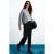 Oversized geribde trui met ronde hals