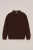 WE Fashion – Jongens fijngebreide polo – Regular fit – Donkerbruin – Katoen –