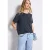 Street One Dames Silk-Look Shirt met tekst in Blauw