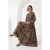 Geprinte V-hals Maxi-jurk met knoopsluiting