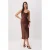 TRENDYOLMİLLA Dames Bruin Effen Midi Mouwloos Slipjurken