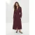 TRENDYOLMİLLA Dames Bordeaux Effen Maxi Lang Blousejurk Jurken