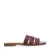 Manfield leren slippers bordeaux