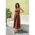 TRENDYOLMİLLA Dames Bruin Effen Midi Mouwloos Casual Skater Jurken