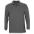 SOLS Heren-Winter II Poloshirt met lange mouwen van Piqué katoen (Houtskool mergel)
