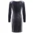 Kaffe velours korte jurk – blauw