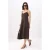 TRENDYOLMİLLA Dames Bruin Effen Midi Mouwloos Casual A-lijn Jurken