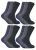 Sock Snob – 12 paar wollen laarzensokken voor heren – Blauw
