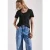 Street One Dames Shirt met decoratieve tape in Zwart