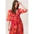 Miss Etam gebloemde maxi jurk – rood