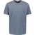 No Excess T-shirt crewneck yarn dyed pin stri washed blue