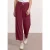 Street One Dames Wide Legs broek met riem en leoprint in Rood