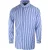 Aquascutum blauw shirt met lange mouwen en gestreept patroon