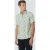 No Excess Shirt Short Sleeve Allover Printed With Linen Aqua