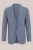 WE Fashion – Heren regular fit blazer van linnenmix – Regular fit – Lichtblauw – Katoen –
