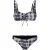 Urban Classics Dames/Dames Tie Dye Vetersluiting Bikini (Zwart/Wit)