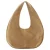 Mango suede schoudertas lichtbruin