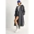 Katoenen Midi Trenchcoat met Dubbele Knopen Sluiting