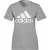 Adidas Dames t-shirt met grafische print en ronde hals met korte mouwen