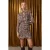 TRENDYOLMİLLA Dames Bruin Dierenprint Kort / Mini Lang Stijlvol/Avond Bodycon Jurken