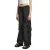 Wijde gevouwen dames cargo broek in nylon Urban Classics