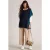 White Stuff Ava Knitted Poncho Navy Multi