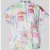 milano italy regular fit blouse in all-over look met opstaande kraag
