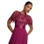 Geplooide midi jurk in geborduurd chiffon dames Goddiva