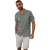 Threadbare Mannen Geborduurd Korte Mouwen Shirt (Sage)