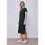 Street One Dames Midi-jurk van geribbelde jersey in Groen