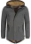 INDICODE JEANS Winterparka ‘Barge’  donkerbruin / basaltgrijs / olijfgroen