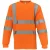 Yoko Uniseks hi-vis t-shirt met lange mouwen voor volwassenen