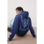TRENDYOL MAN Heren Donkerblauw Bloemen Lang Oversized Sweatshirts