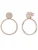 Lulu & Jane Oorbellen  rose-goud / wit