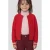 Orange Stars gebreid gestreept vest – rood/ecru