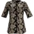 Marni Blouse met korte mouwen van bloemenmotief en lurex jacquard in zwart katoen