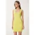 Geribbelde Bodycon Mini-Jurk met Vierkante Kraag