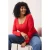 Trendyol Curve Dames Rood Effen Lang Getailleerd Grote maten Blouses
