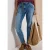 Jeans met Mid Waist-taille en Slim Leg-pijpen in casual pasvorm