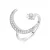 Luxenter Meral ring, met glanzende zirkonia, gerhodineerd