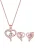 ELLI Sieraden set ‘Herz’  rose-goud