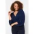Trendyol Curve Dames Donkerblauw Effen Lang Regular fit Grote maten Blouses