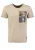 Key Largo Shirt ‘Flower Power’  sand / donkergrijs / oranjerood / wit
