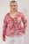 Trendyol Curve Dames Roze Bloemen Lang Regular fit Grote maten Blouses