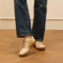 No Stress leren sneakers goud